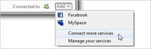 MSN 2011, Facebook e MySpace