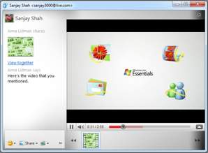 Compartilhando vídeos no MSN Messenger